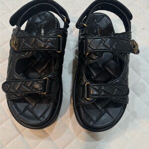 Kurt Geiger women Black Quilted Sandals